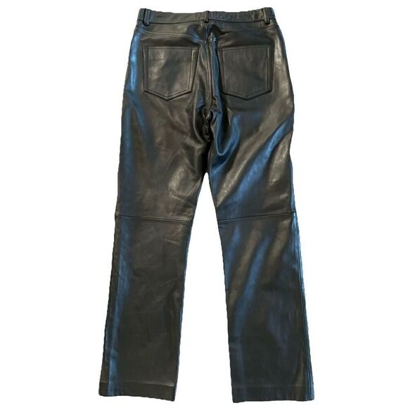 New Reformation x Veda Cynthia Leather Pants Size 6 Black - Picture 8 of 8